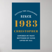 40. Geburtstag Geboren 1983 Name Blue Gold hinzufü