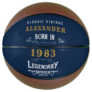 40. Geburtstag Geboren 1983 Name Legend Blue Gold  Basketball
