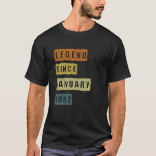 40. Geburtstag Geschenke 40 Jahre Legend seit Janu T-Shirt