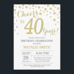40. Geburtstag Gold Glitzer Diamond Einladung<br><div class="desc">40. Geburtstag Einladung mit Gold Glitzer Diamond Hintergrund. Gold Confetti. Erwachsener Geburtstag. Männer oder Frauen zum Geburtstag. Für weitere Anpassungen klicken Sie bitte auf die Schaltfläche "Anpassen" und verwenden Sie unser Designwerkzeug,  um diese Vorlage zu ändern.</div>