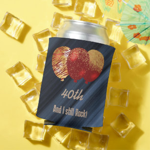 40. Geburtstag & Gold Glitzer Red Balloons Dosenkühler