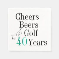 40. Geburtstag Golf Cheers and Biere Party