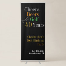 40. Geburtstag Golf Cheers Beers Party