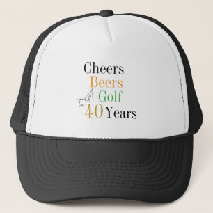 40. Geburtstag Golf Cheers Biere Minimal Truckerkappe