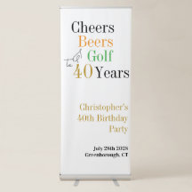 40. Geburtstag Golf Cheers Biere Minimales Party