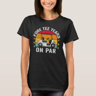 40. Geburtstag Golf Pun Retro Sonnenuntergang 40 J T-Shirt