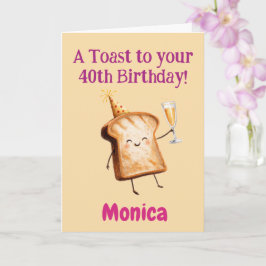 40. Geburtstag Gratulation, Lustiger Toast, Benutz Karte