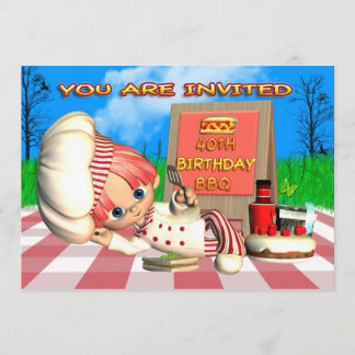 40. Geburtstag GRILLEN Einladung