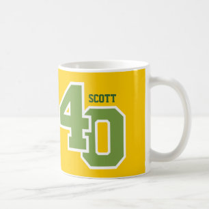 40. Geburtstag GRÜNES und GELBES V01V Kaffeetasse