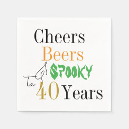 40. Geburtstag Halloween Cheers Spooky Party Serviette