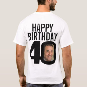 40. Geburtstag individuelle Name ab und zu Foto T-Shirt