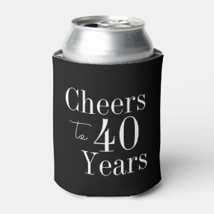 40. Geburtstag jubelt bis 40 Jahre Schwarz-weiß Dosenkühler