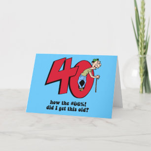 40. Geburtstag Karte