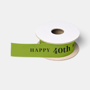 40. Geburtstag Kiwi Ribbon Satinband