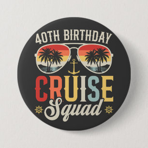 40. Geburtstag Kreuzplatz Familie Matching Runde Button