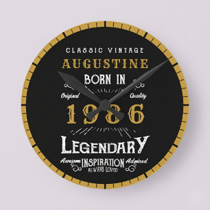 40. Geburtstag Legende Geboren 1986 Runde Wanduhr