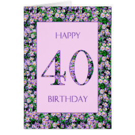 40. Geburtstag Lila Daisies