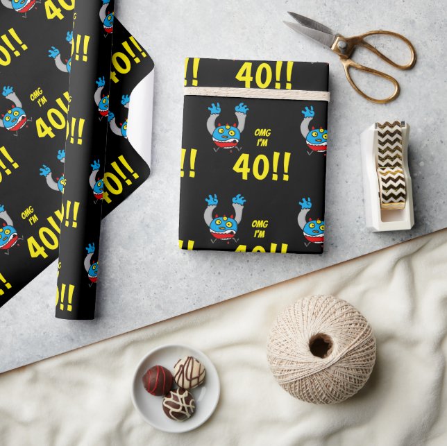 40. Geburtstag Lustiger Alterswitz Geschenkpapier (Kunsthandwerk)