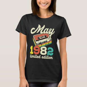 40. Geburtstag Mai 1982 Vintage Kassette T-Shirt
