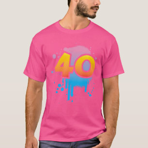 40. Geburtstag Männer Frauen Cool Spray Hiphop T-Shirt