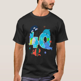 40. Geburtstag Meer Fisch Aquarium Thema 40 Jahre T-Shirt