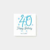 40. Geburtstag Name Datum Jahr blau Vorlage