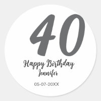 40. Geburtstag Name Datum Jahr schwarze Vorlage ge