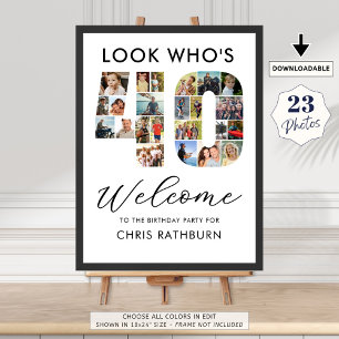 40. Geburtstag Nr. 40 23 Fotos sehen aus Wer ist 4 Poster