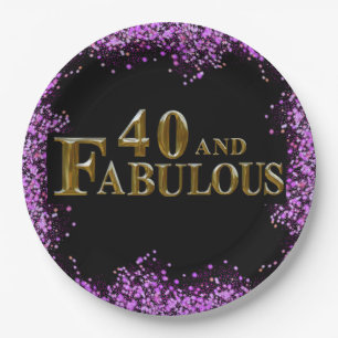 40. Geburtstag  Pappteller