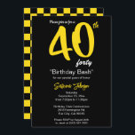 40. Geburtstag Party | Anpassen Einladung<br><div class="desc">Individuelle 40. Geburtstagseinladung. Der gelbe Text und der Hintergrund können mit dem Bearbeitungstool auf jede gewünschte Farbe geändert werden. 📌 Wenn Sie weitere Anpassungen benötigen, klicken Sie bitte auf den Button "Weitere Anpassungen vornehmen" oder "Design anpassen oder bearbeiten" und verwenden Sie unser Designwerkzeug, um die Größe, den Rotation, die Textfarbe,...</div>