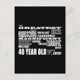 40. Geburtstag Party Best vierzig Jahre alt Postkarte