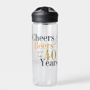 40. Geburtstag Party Cheers Beer Minimal Trinkflasche
