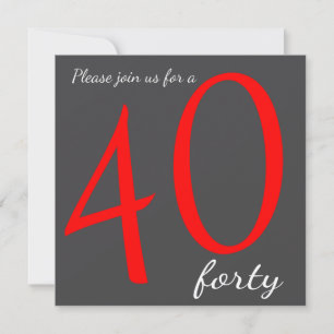 40. Geburtstag Party DIY Text Einladung