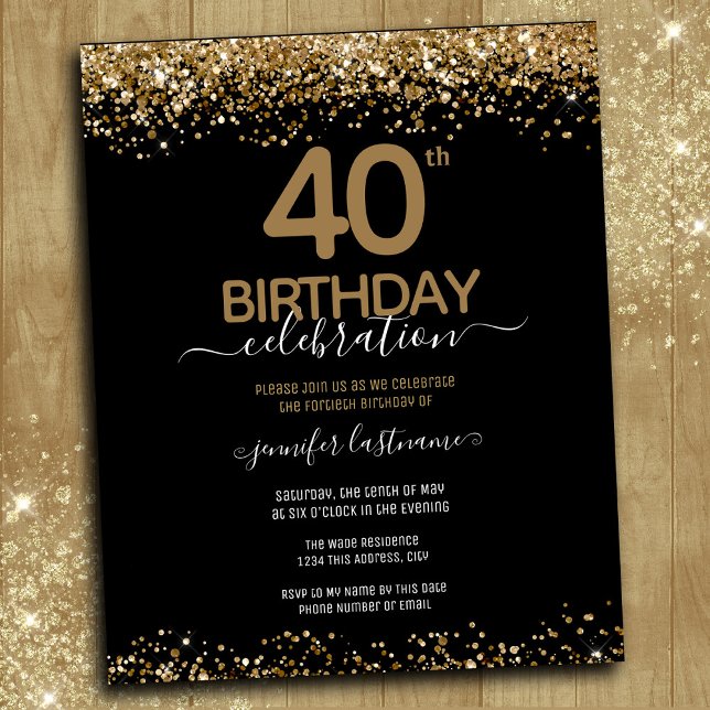 40. Geburtstag Party Einladung (Von Creator hochgeladen)