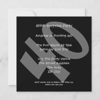 40. Geburtstag Party Einladung