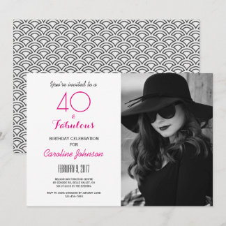 40. Geburtstag Party Einladung - 40 & Fabulous