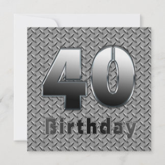 40. GEBURTSTAG PARTY EINLADUNG - METAL