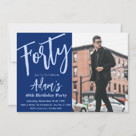 40. Geburtstag Party Foto Einladung