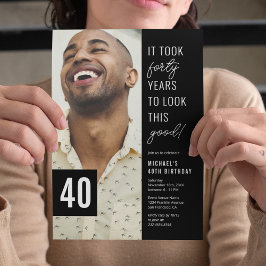 40. Geburtstag Party Foto Einladung