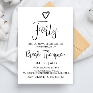 40. Geburtstag Party Frauen Männer 40 Jahre alt Ge Einladung