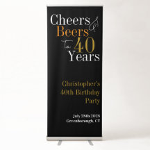 40. Geburtstag Party für Cheers und Biersorten