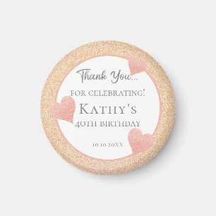 40. Geburtstag Party Geschenk Sunset Orange Magnet