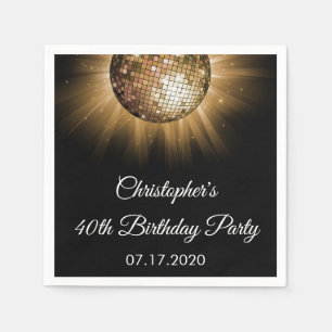 40. Geburtstag Party Goldene Frische Pasta machen Serviette