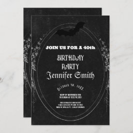 40. Geburtstag Party Gothic Red Einladung