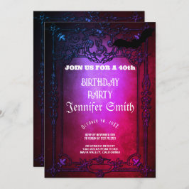 40. Geburtstag Party Gothic Red Einladung