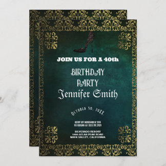 40. Geburtstag Party Gothic Red Einladung