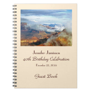 40. Geburtstag Party Guest Book, Grand Canyon, Nam Notizblock