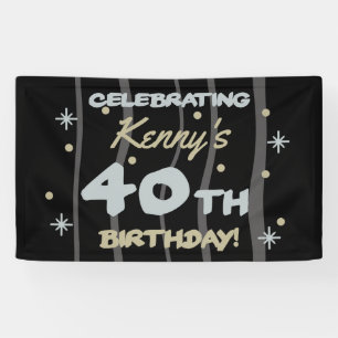 40. Geburtstag Party Ihren Namen hinzufügen Banner