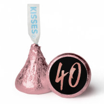 40. Geburtstag Party Imitate Rose Gold Glitzer