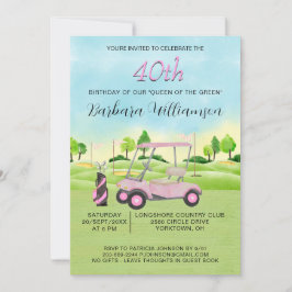 40. Geburtstag Party Lady Golfer Thema Einladung